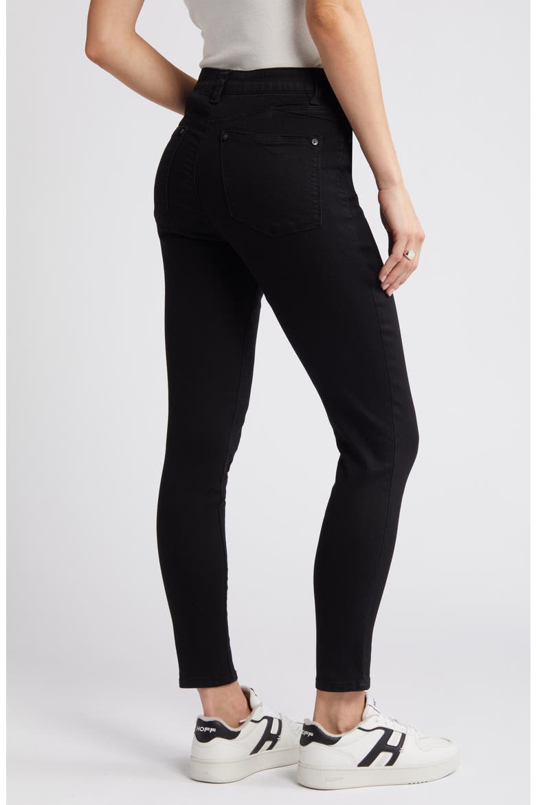 Sophie High Waist Ankle Skinny Jeans, Alternate, color, BLACK