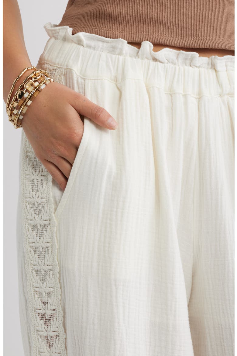 Cotton Gauze Bloomer Pants, Alternate, color, IVORY ANTIQUE