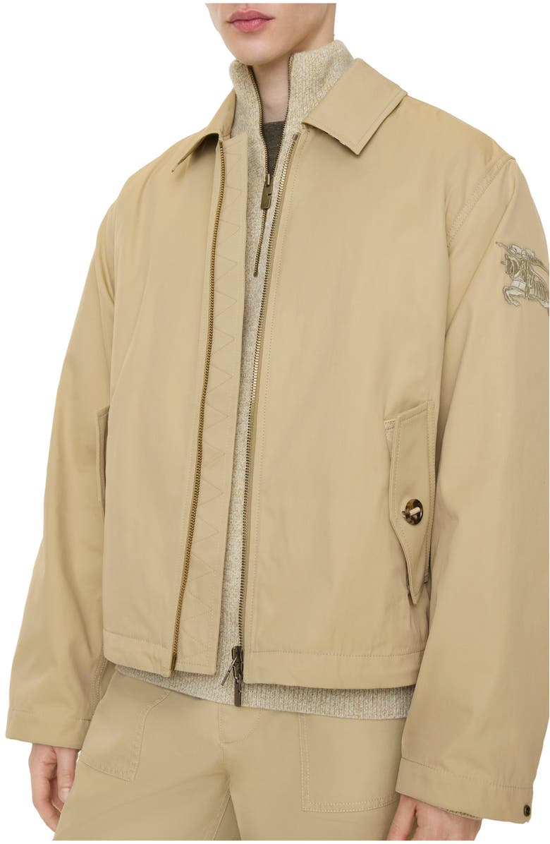 Burberry Gabardine Jacket, Main, color, Dune Beige