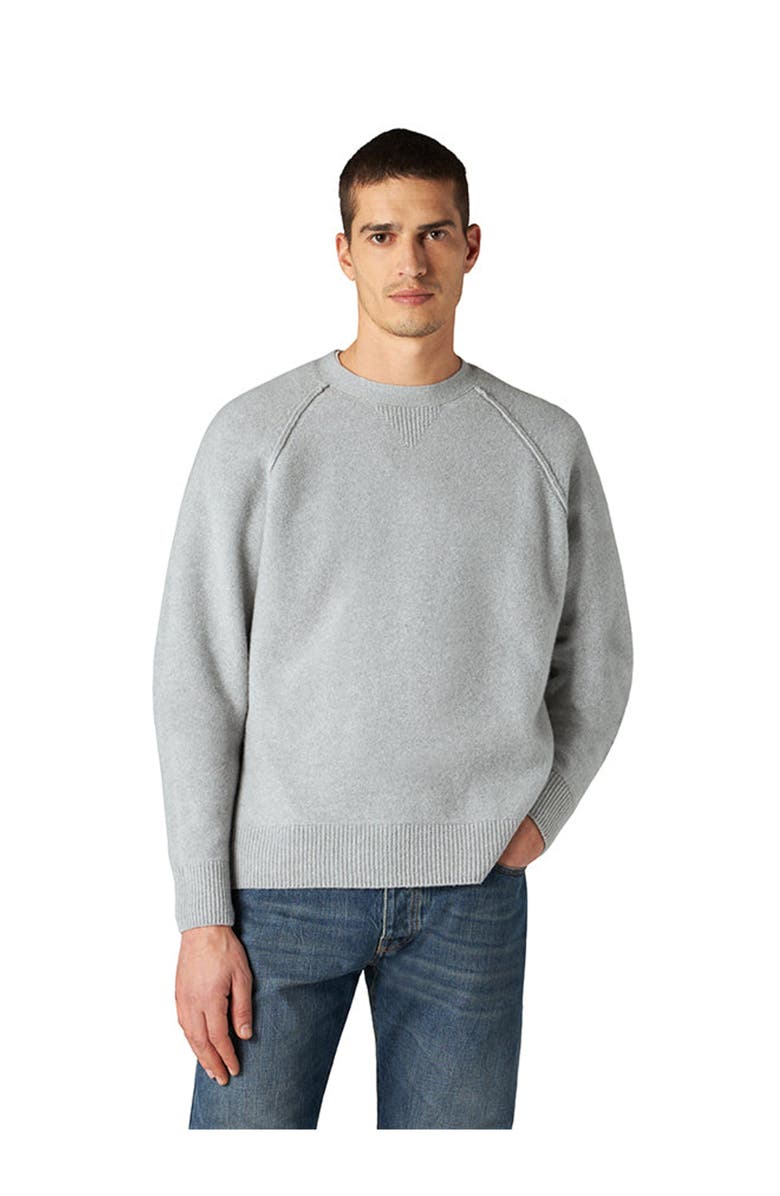 Fortela Harvard Wool Crewneck Sweater with Raglan Sleeve, Alternate, color, Melange