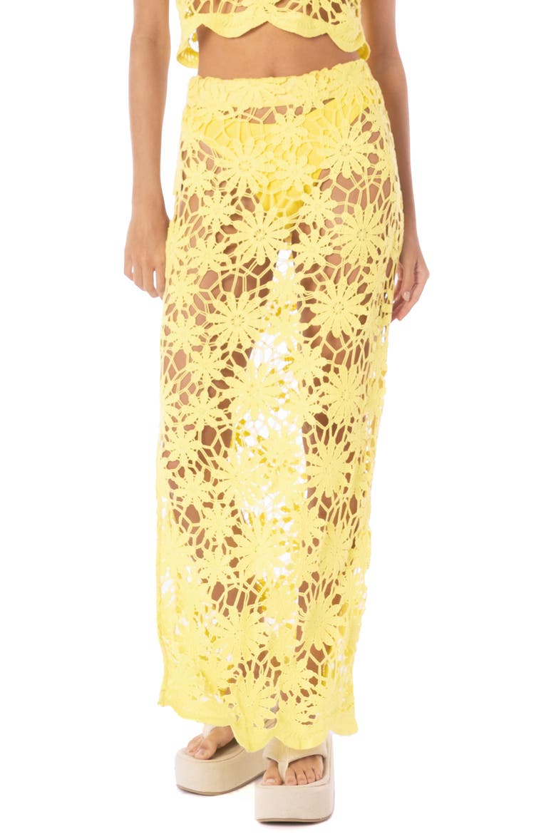 Tano Sheer Cotton Cover-Up Skirt, Main, color, BRIGHT YELLOW