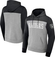 NFL X DARIUS RUCKER Men's NFL x Darius Rucker Collection by Fanatics Heather Gray Las Vegas Raiders Color Blocked Pullover Hoodie