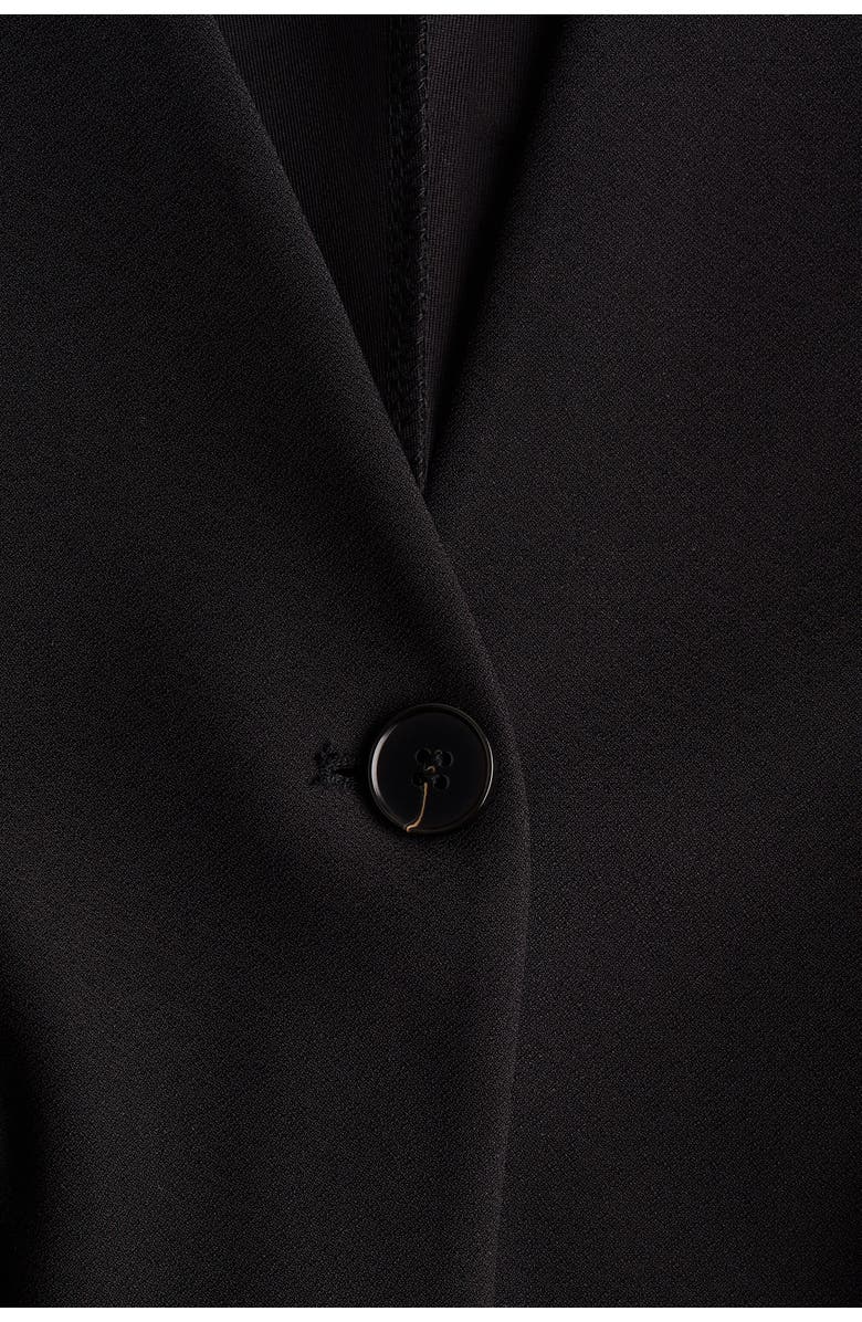 H&M Collarless Jersey Blazer, Alternate, color, Black