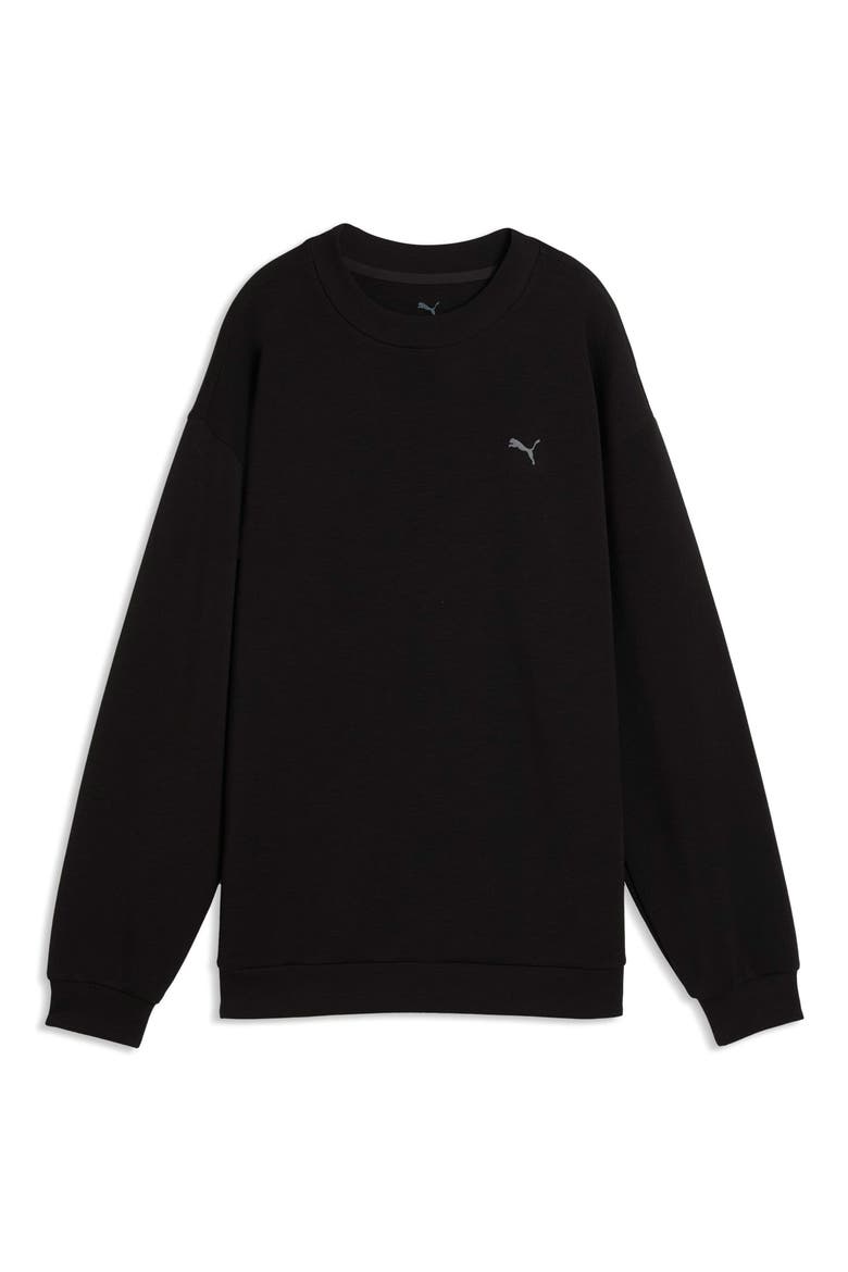 Cloudspun Crewneck Sweatshirt, Alternate, color, PUMA BLACK