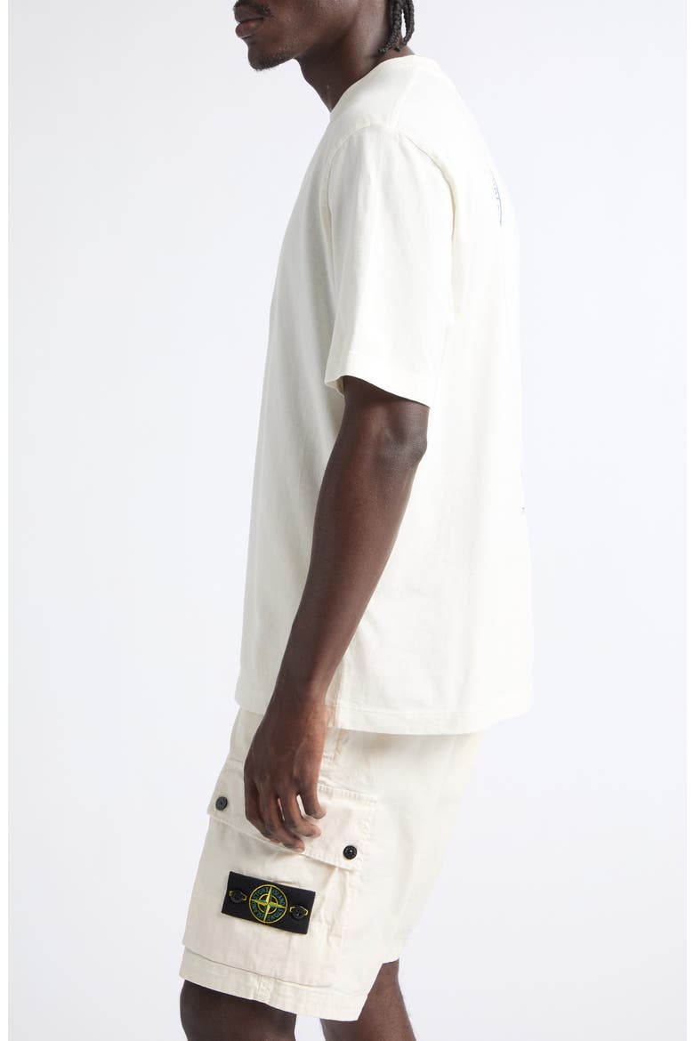 Distressed Logo Organic Cotton Graphic T-Shirt, Alternate, color, IVORY