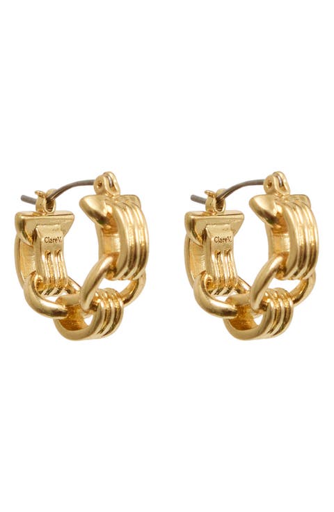 Le Story Chain Hoop Earrings