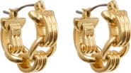 Clare V. Le Story Chain Hoop Earrings