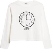 Bode Cross Stitch Clock Long Sleeve T-Shirt