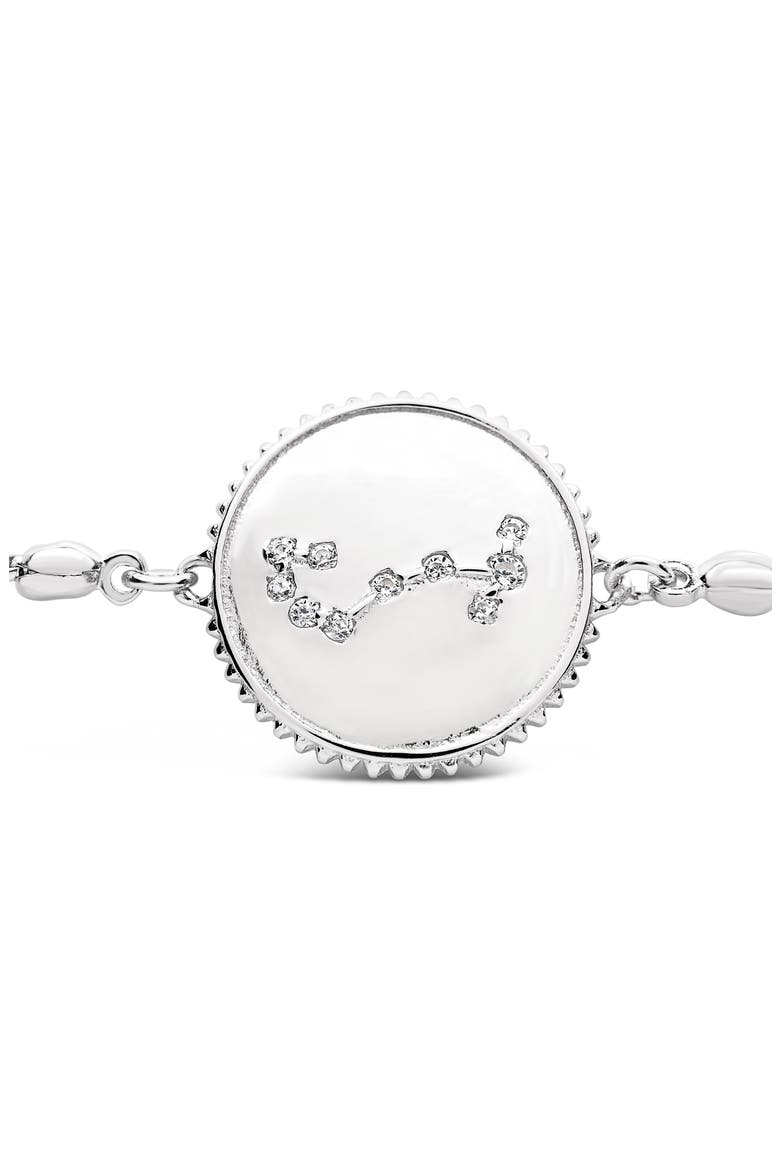 Sterling Silver Constellation Disk Bolo Bracelet, Alternate, color, SILVER- SCORPIO