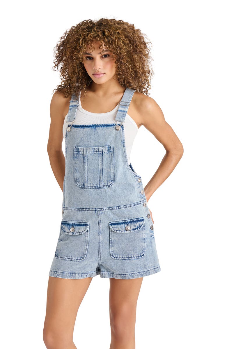 Steve Madden Kittie Denim Shortalls, Alternate, color, 