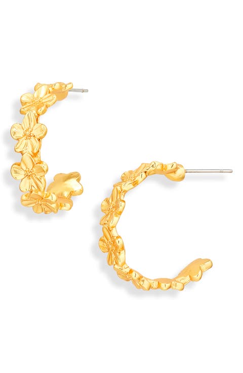 Floral Hoop Earrings