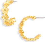 Karine Sultan Floral Hoop Earrings