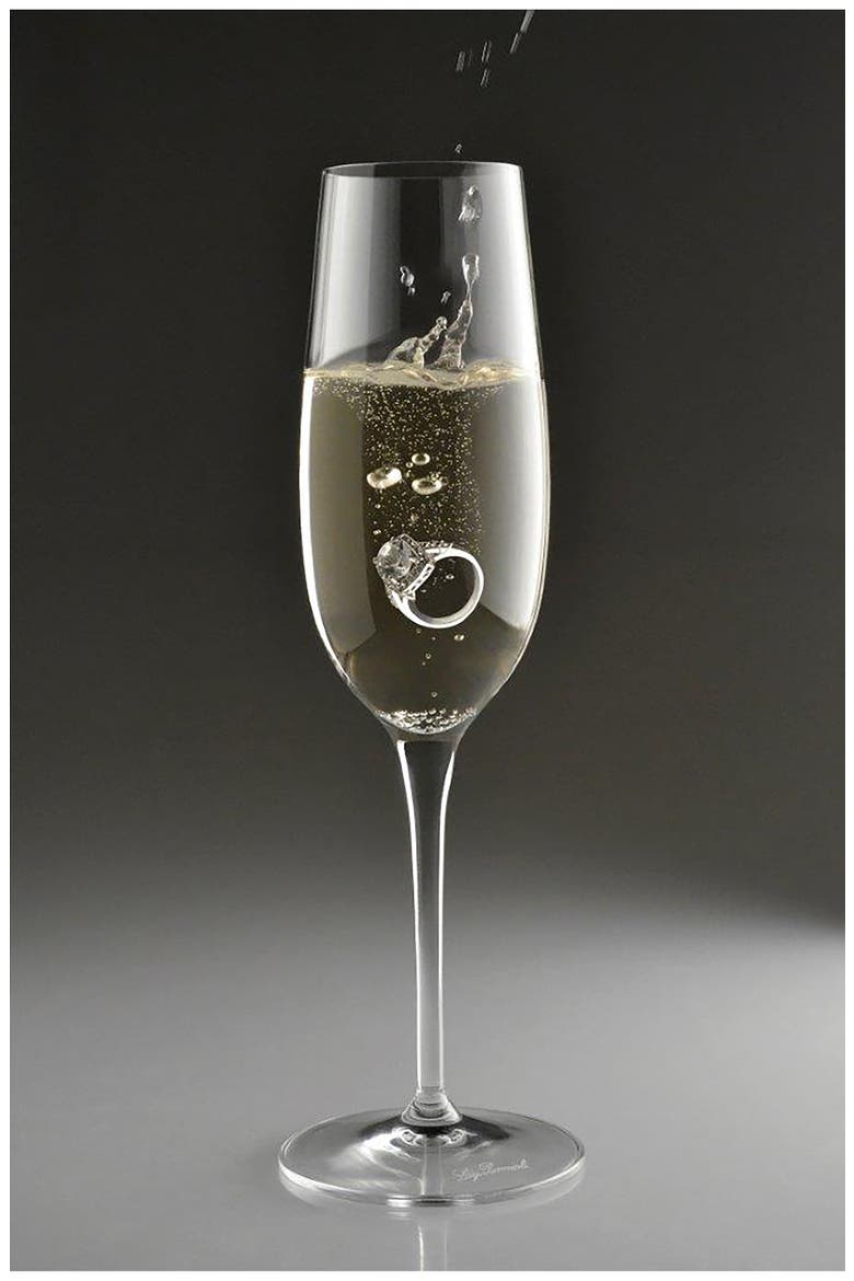 Crescendo 8 oz. Champagne/Prosecco Flute Stems, Set of 4, Alternate, color, CLEAR