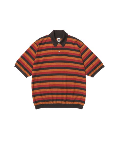 Knitted Stripe Polo