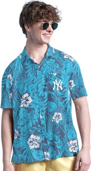 Margaritaville Men's Margaritaville Navy New York Yankees Palm Shade Party Button-Up Shirt