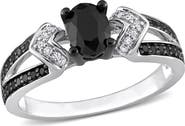 DELMAR Black & White Diamond Ring