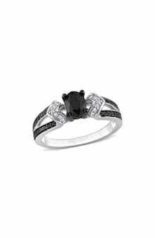 DELMAR Black & White Diamond Ring