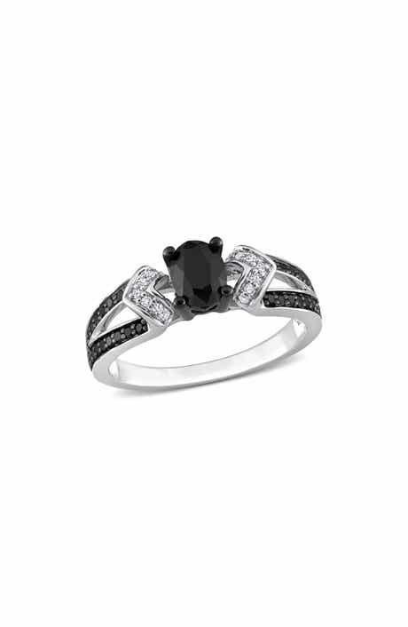 DELMAR Black & White Diamond Ring