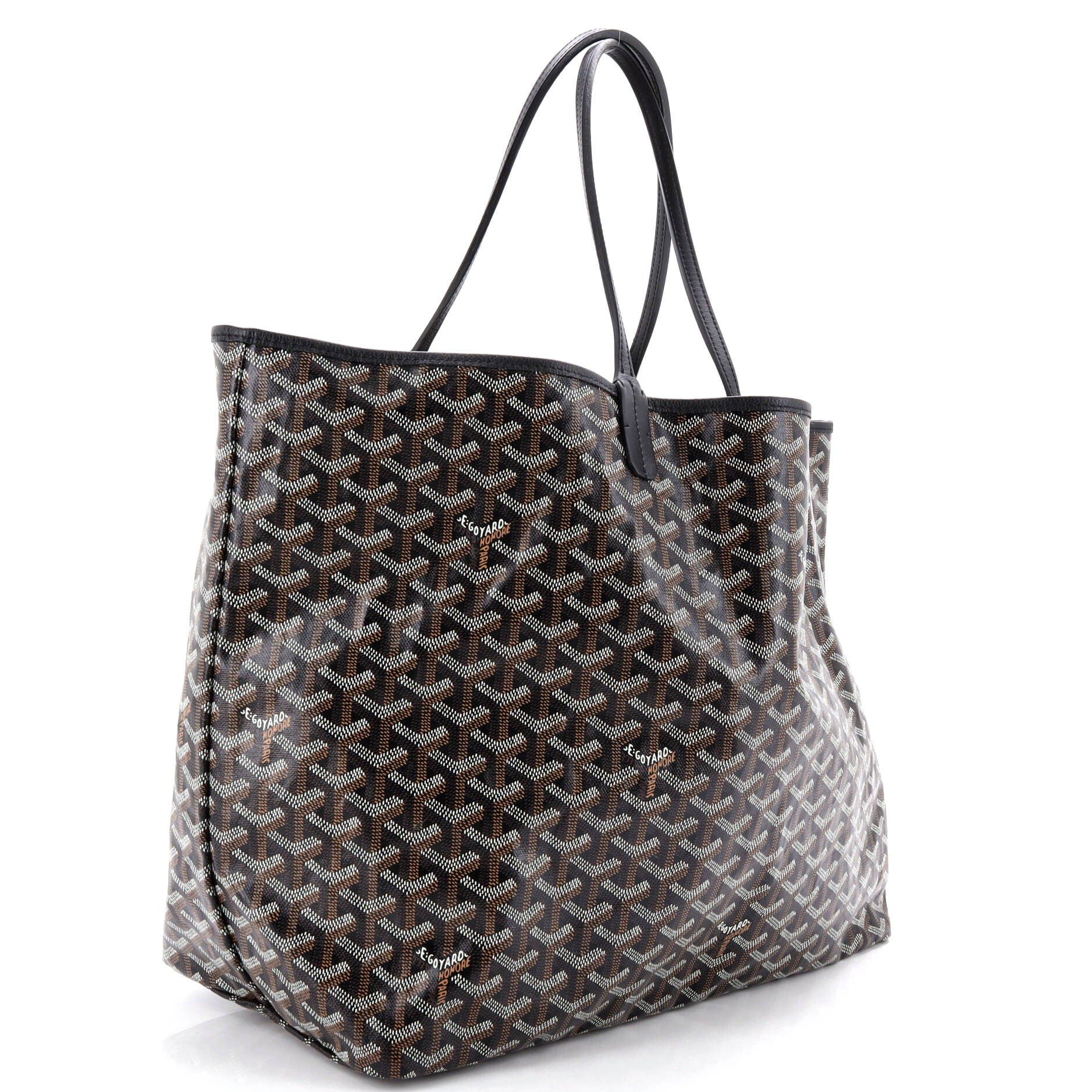 Pre-Owned Goyard Saint Louis Tote Coated Canvas GM, Alternate, color, Black