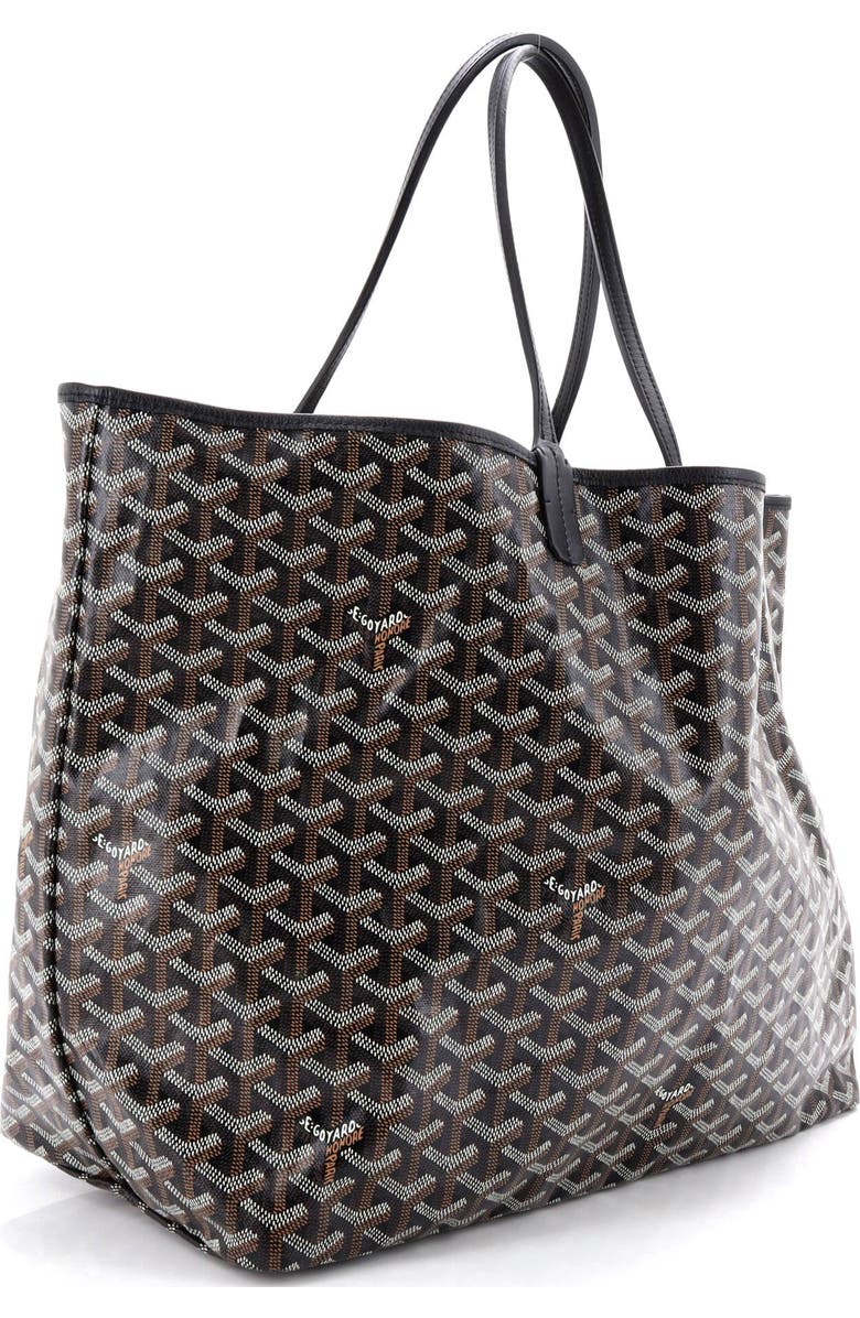 Pre-Owned Goyard Saint Louis Tote Coated Canvas GM, Alternate, color, Black