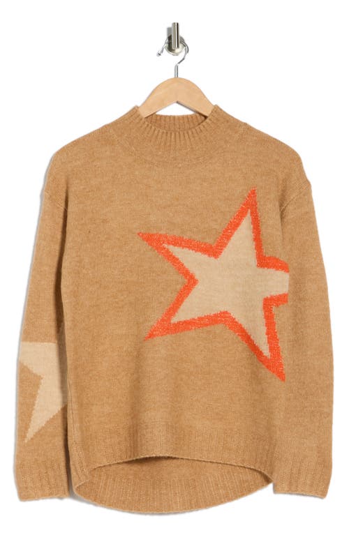 Love Token Star Sweater In Brown