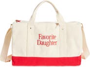 Favorite Daughter Logo Embroidered Canvas Duffle Bag