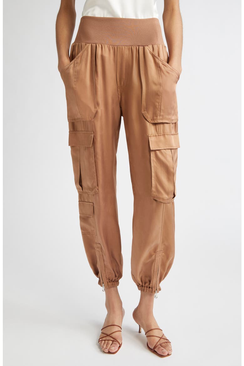 Raven Cargo Parachute Pants, Main, color, BROWN SANDSTONE