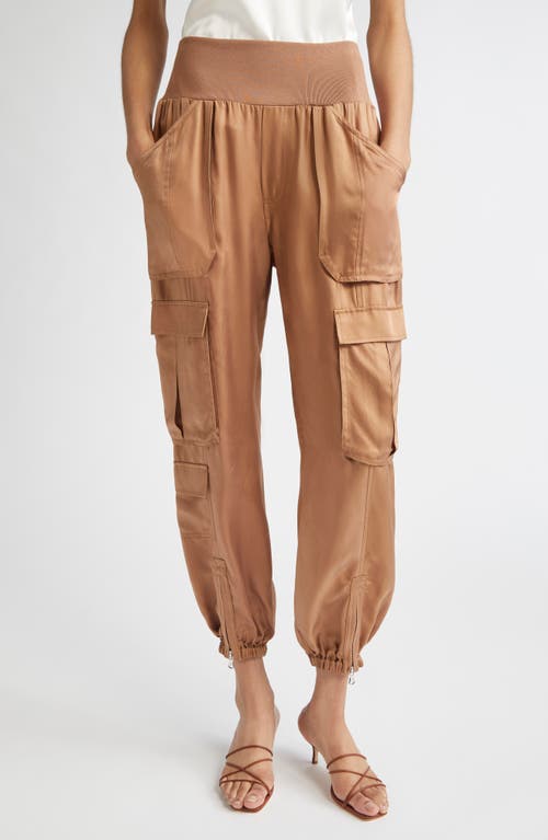 Cinq À Sept Raven Elasticated-waist Cargo Trousers In Brown