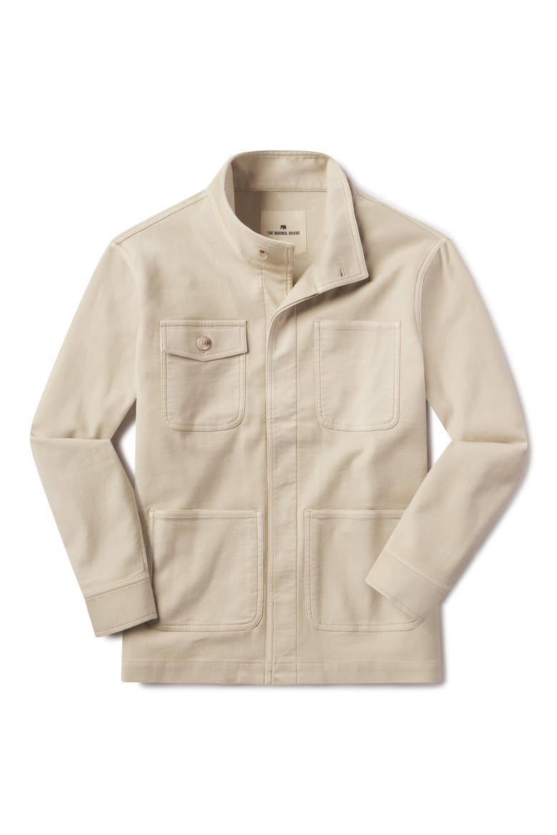 Comfort Terry Cloth Chore Coat, Alternate, color, BIRCH
