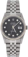 Pre-Owned Rolex Oyster Perpetual Datejust Automatic Watch Stainless Steel and White Gold with Diamond Markers 36