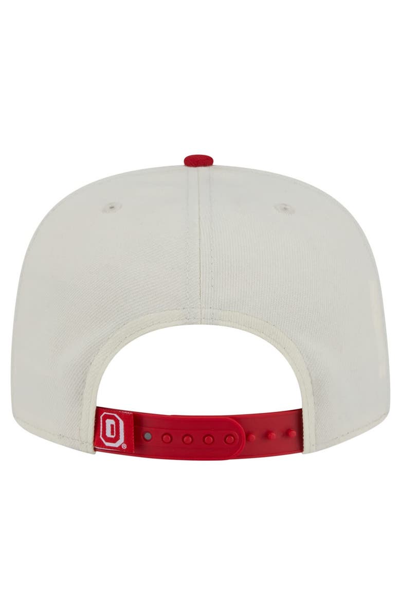 New Era Men's New Era White Ohio State Buckeyes Collegiate 9FIFTY A-Frame Snapback Hat, Alternate, color,