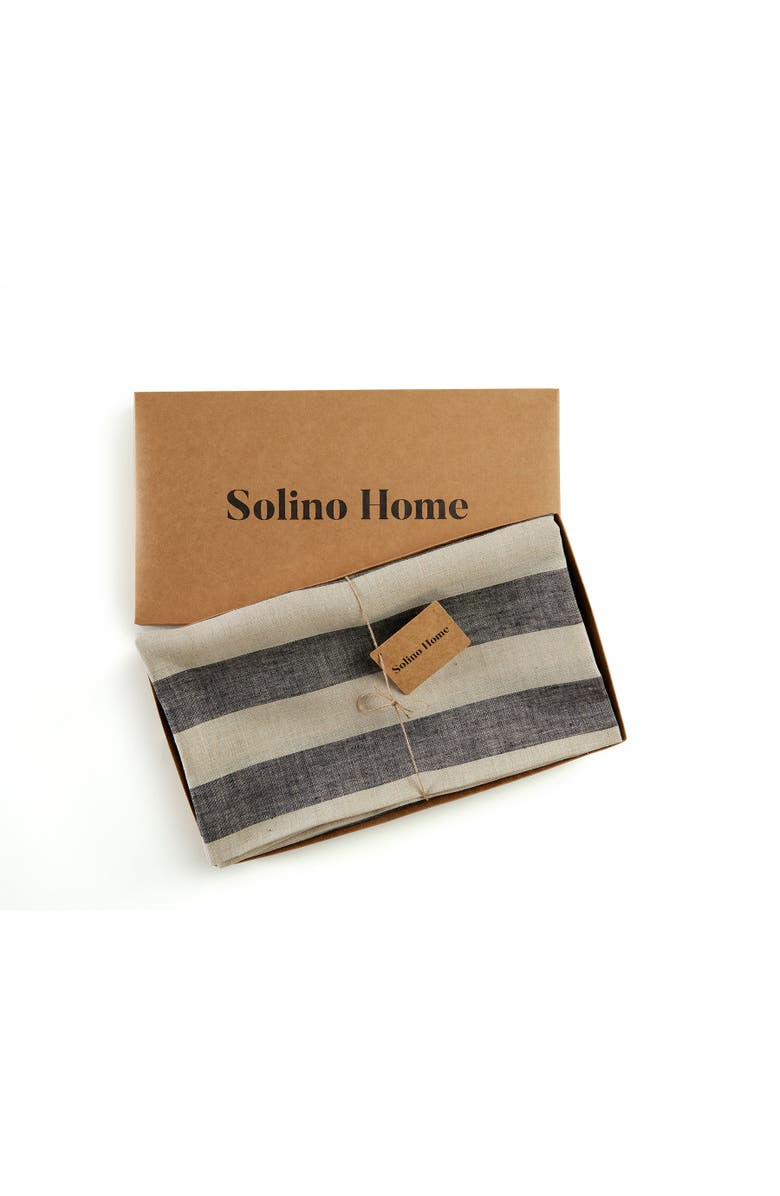 Solino Home Linen Round Tablecloth - Cabana Stripe, Alternate, color, 