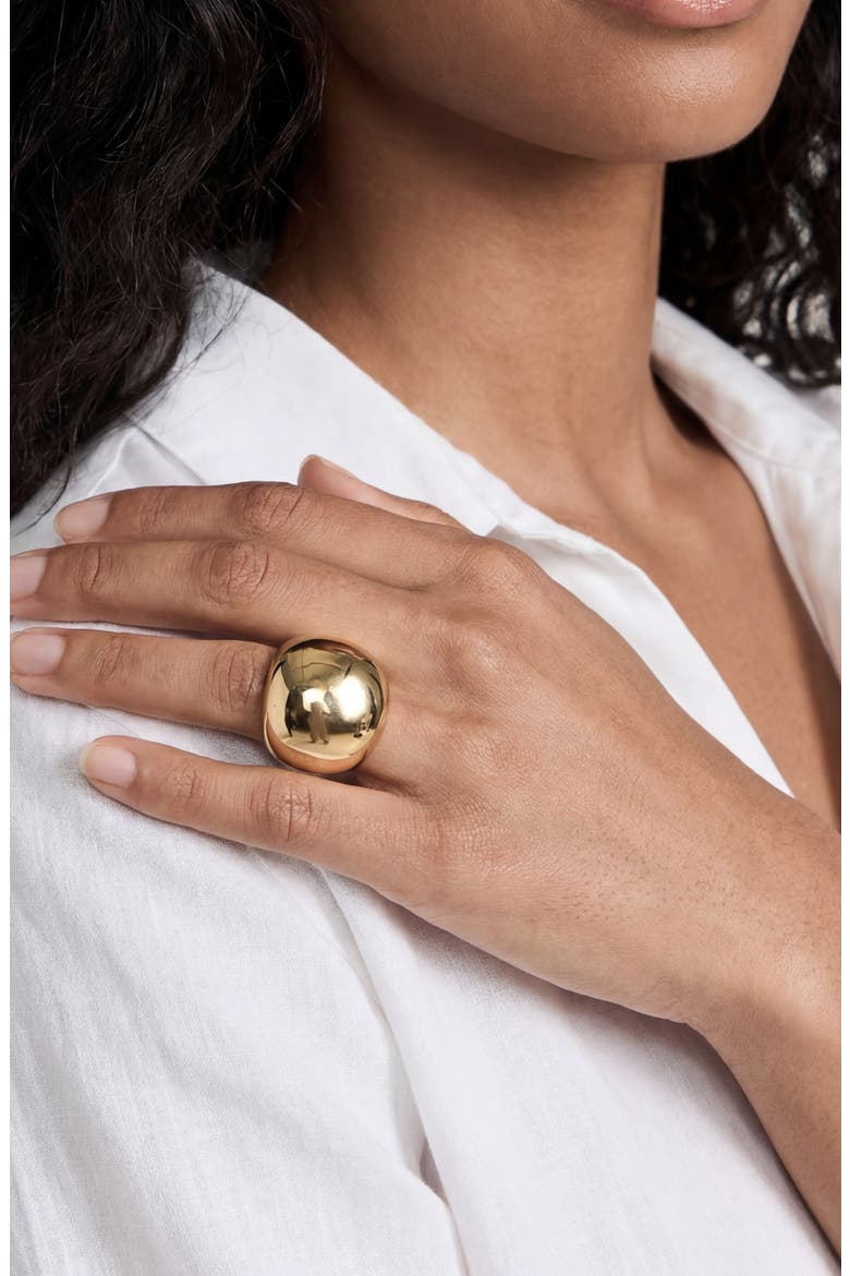 Smooth Orb Cocktail Ring, Alternate, color, GOLD