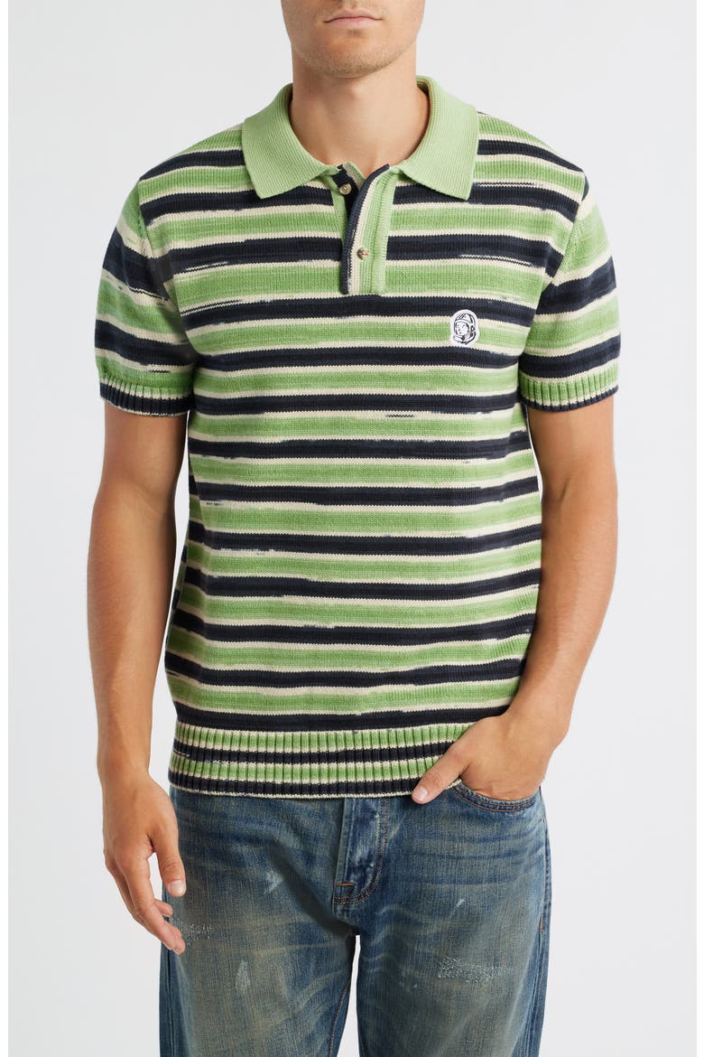 BB Eclipse Helmet Head Cotton Polo, Main, color, BLACK/GREEN