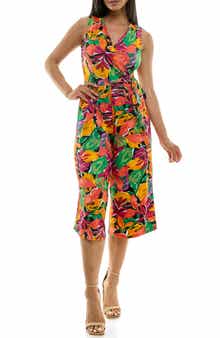 Surplice Culotte Crop Jumpsuit