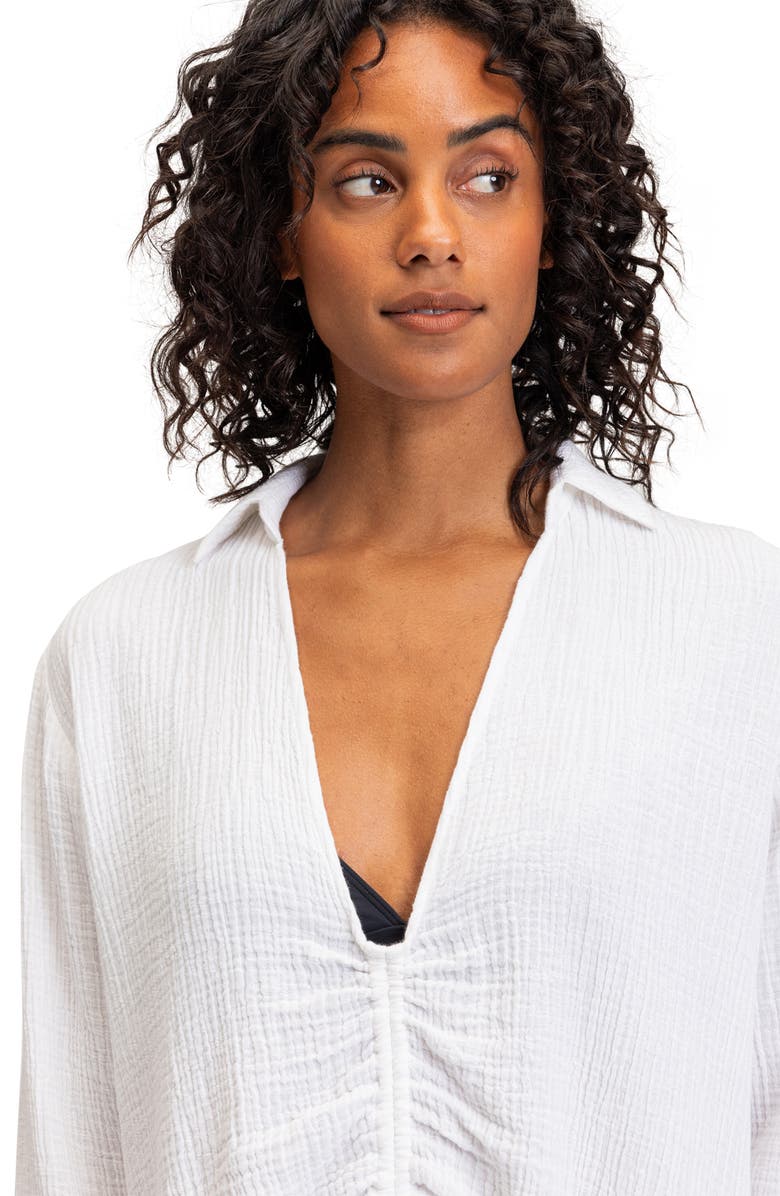 Roxy Summer Limonade Cinch Front Cover-Up Tunic, Alternate, color, 