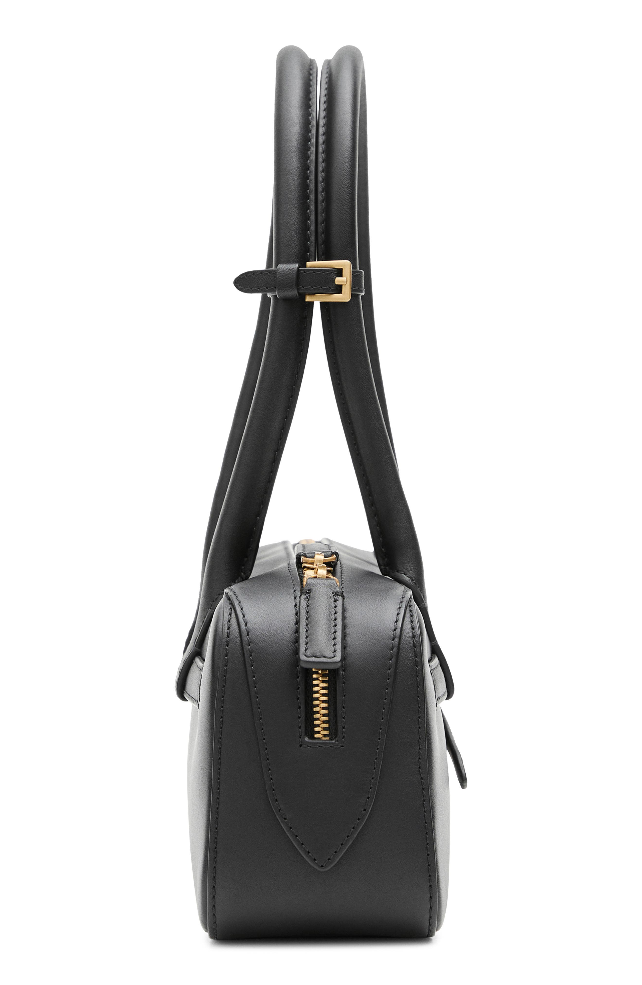 MANGO Leather Shoulder Bag, Alternate, color, 