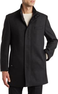 Hart Schaffner Marx Genoa Wool Blend Twill Coat