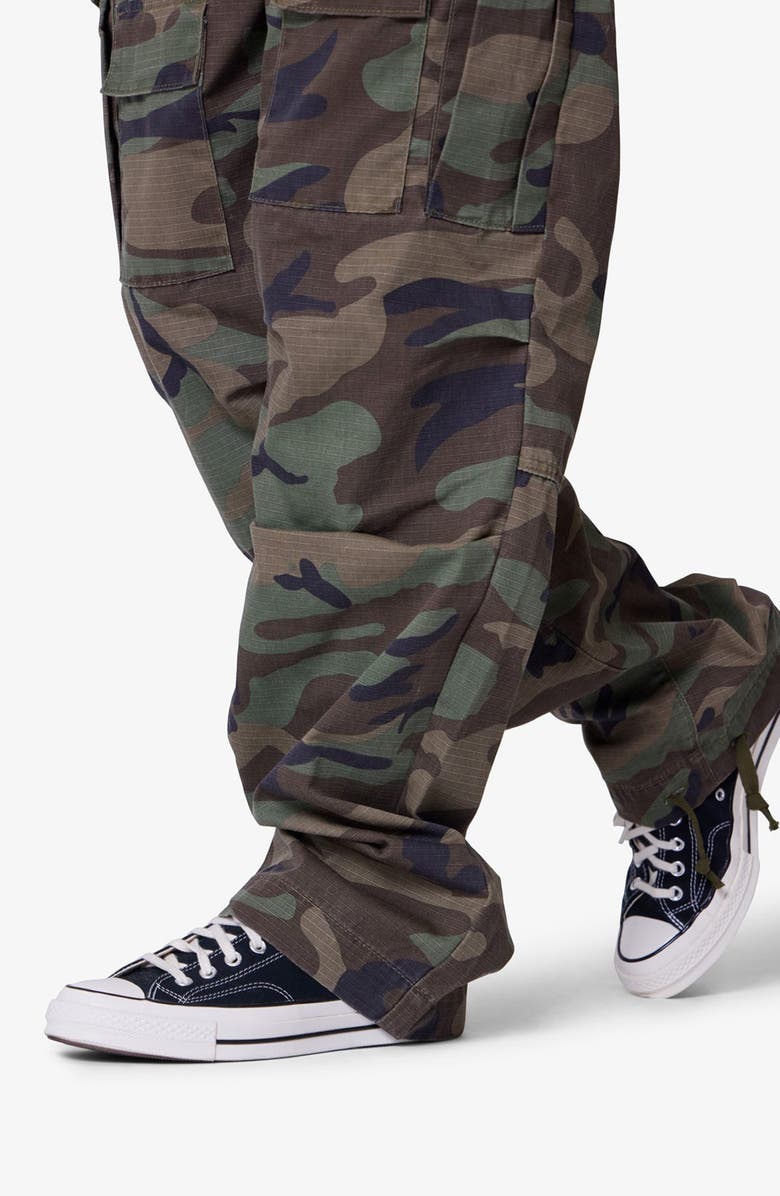 mnml Camo Print Ultra Baggy Ripstop Cargo Pants, Alternate, color, Camo