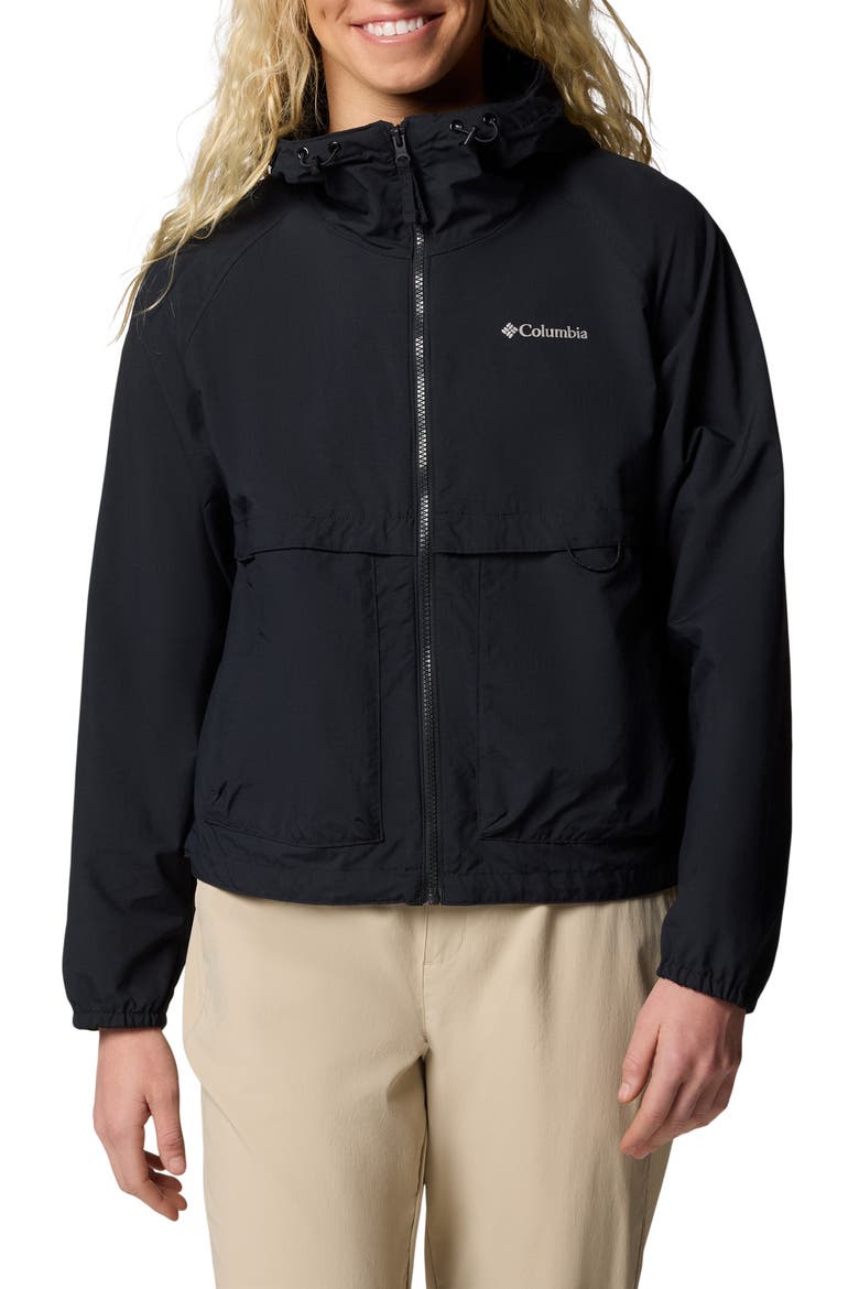 Spire Valley Water Repellent Windbreaker, Main, color, BLACK