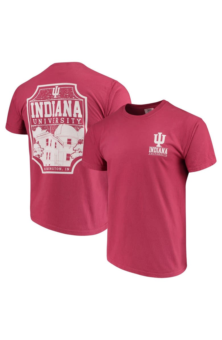 IMAGE ONE Men's Crimson Indiana Hoosiers Comfort Colors Campus Icon T-Shirt, Main, color,