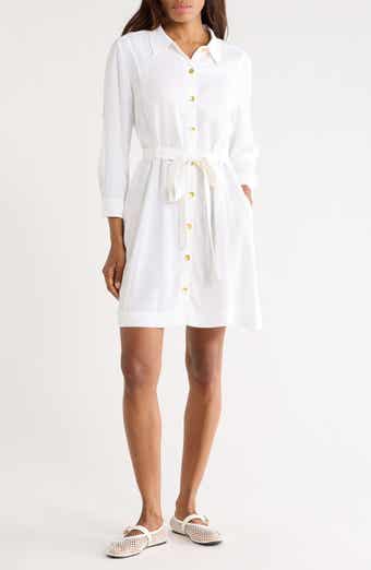 L'AGENCE Kippa Long Sleeve Shirtdress