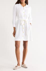 L'AGENCE Kippa Long Sleeve Shirtdress