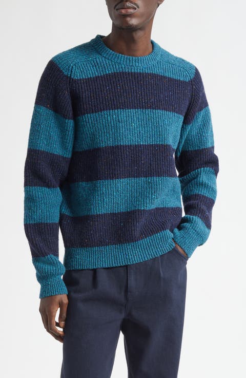 Stripe Donegal Wool Sweater