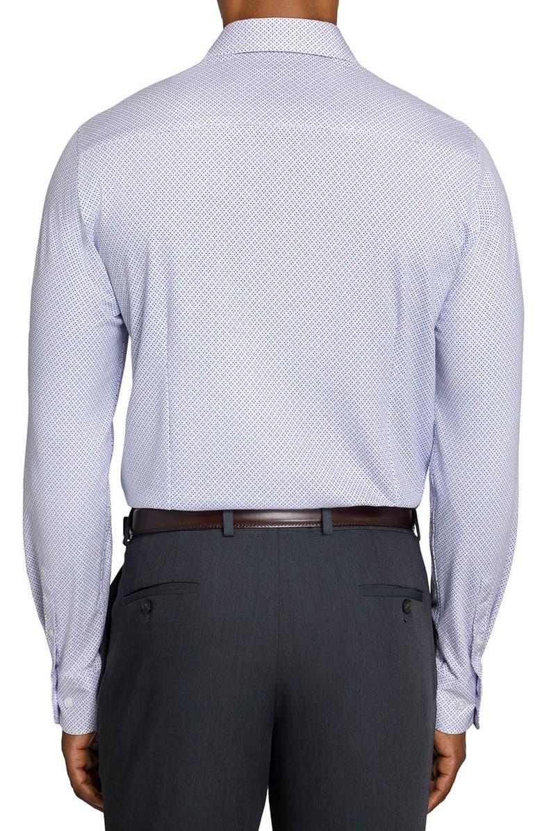 W.R.K Slim Fit Abstract Cross Reworked Button-Up Shirt, Alternate, color, White/ Pink