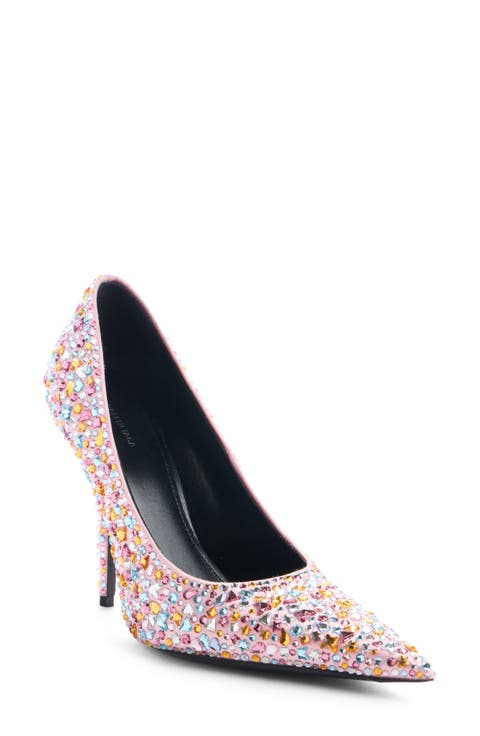 Knife Embellished Pointed Toe Pump (Women)