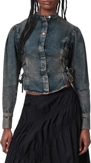 AllSaints Evanna Tie Side Denim Shirt