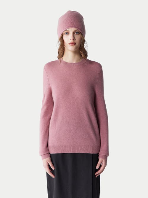 Gobi Mongolian Cashmere Cashmere Hat And Sweater Set In Lilas