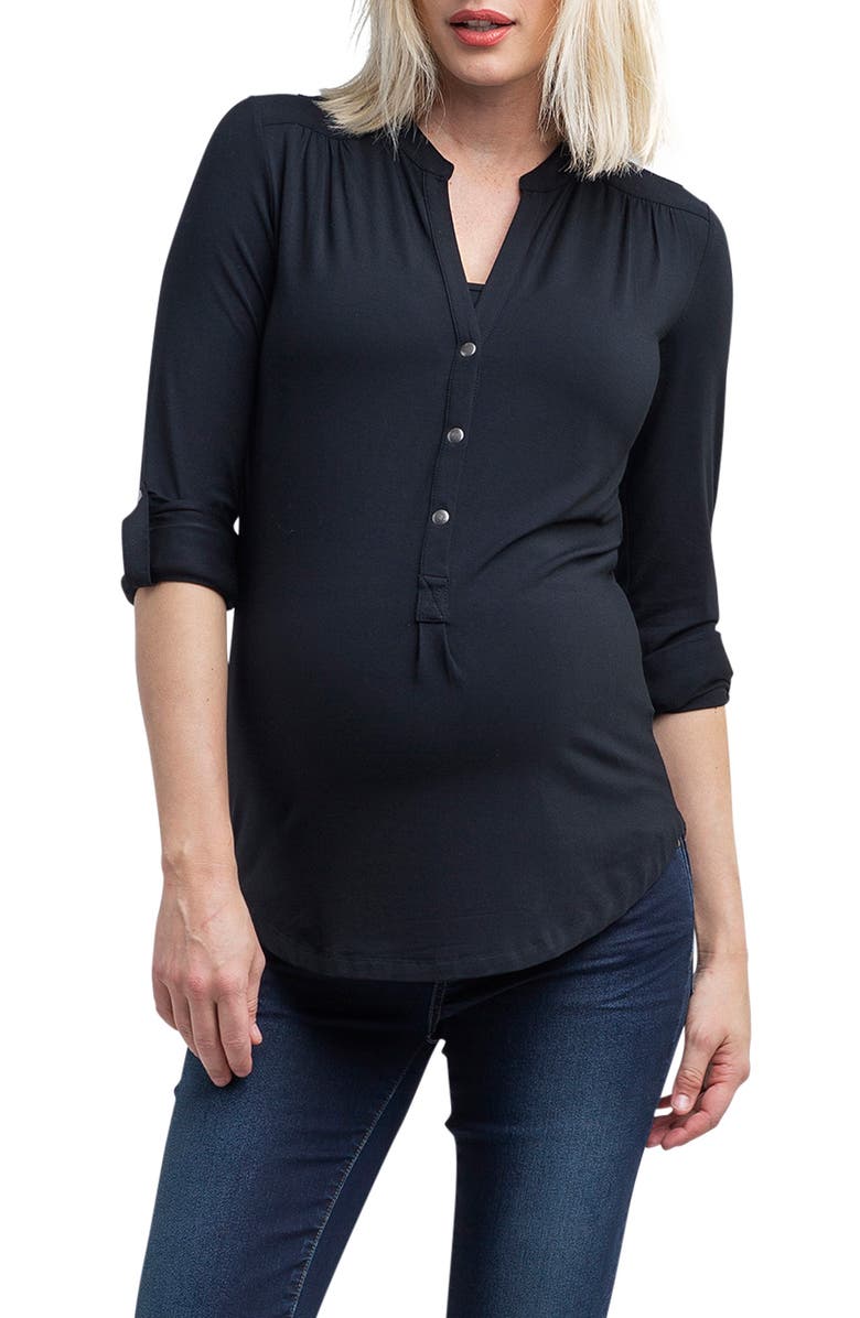 Nom Maternity Amelie Snap Front Maternity/Nursing Top, Main, color, 