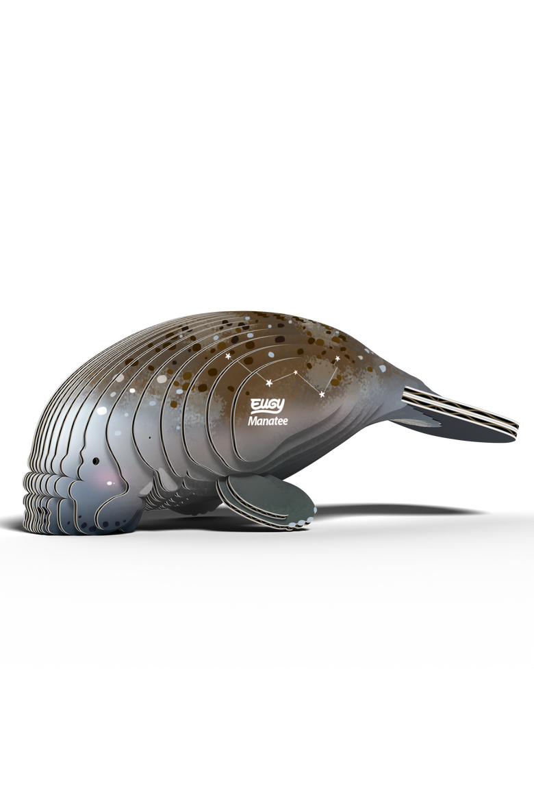 Manatee 3D Puzzle, Alternate, color, No Color